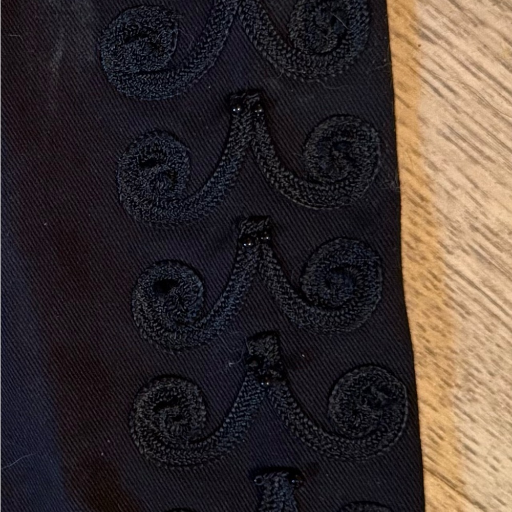 Elegant Black Embroidered Women's Coat Sandy Starkman Beaded & Brocade Festival - Picture 6 of 11
